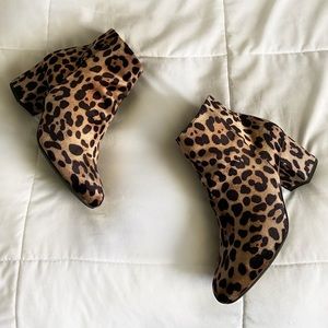 Suede Leopard Booties